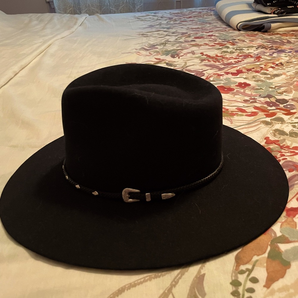 Black Stetson Gun Club Diamond Jim Cowboy Hat Size 6 7/8 - New and Never Worn